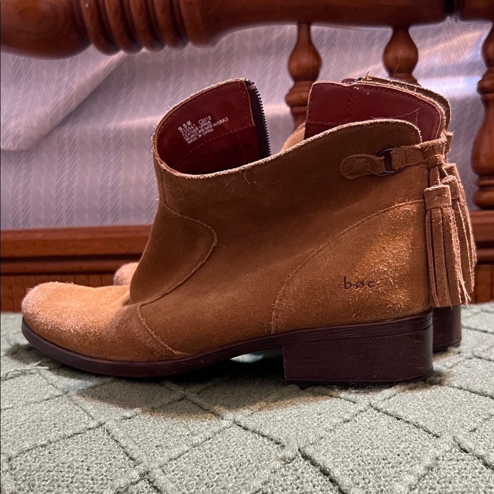 boc Brown Ankle Booties with Tassel Detail